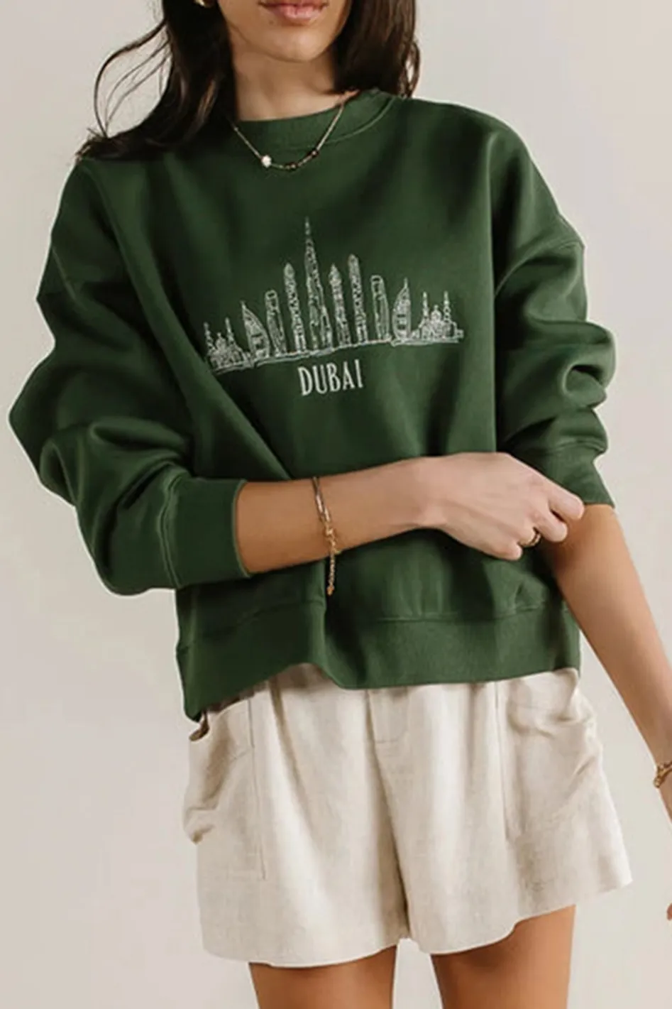 DUBAI EMBROIDERED SWEATSHIRT