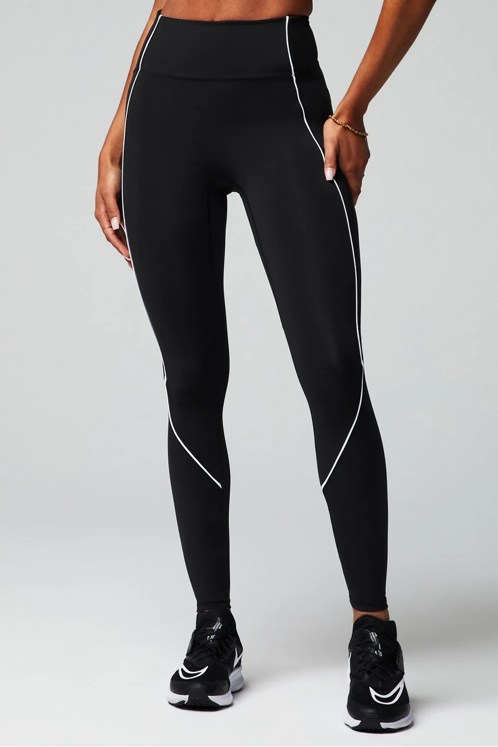 High-Waisted Piped Legging