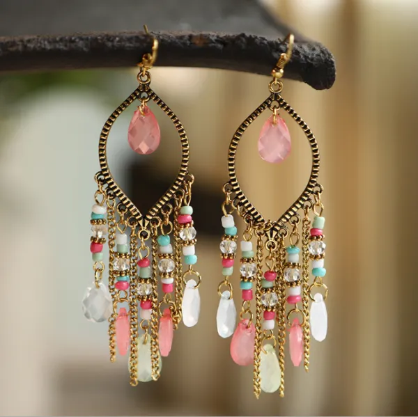 Ladies Casual Hollow Chain Earrings