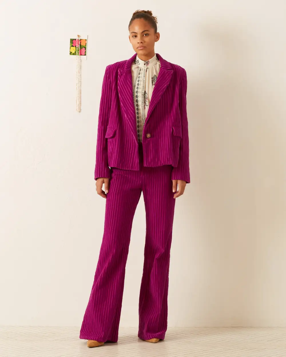 Dree Violet Velvet Blazer