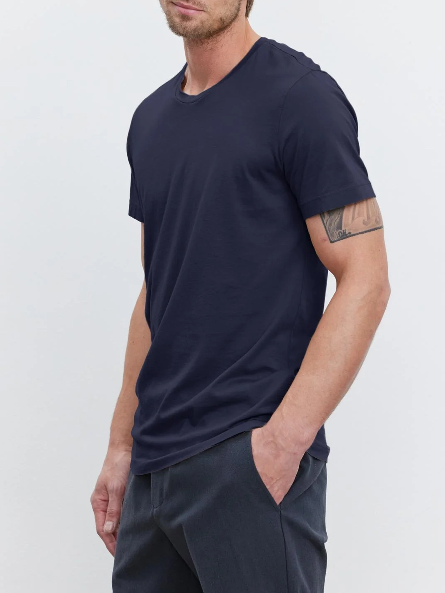 Men'S Fashion Round Neck Cotton T-Shirt