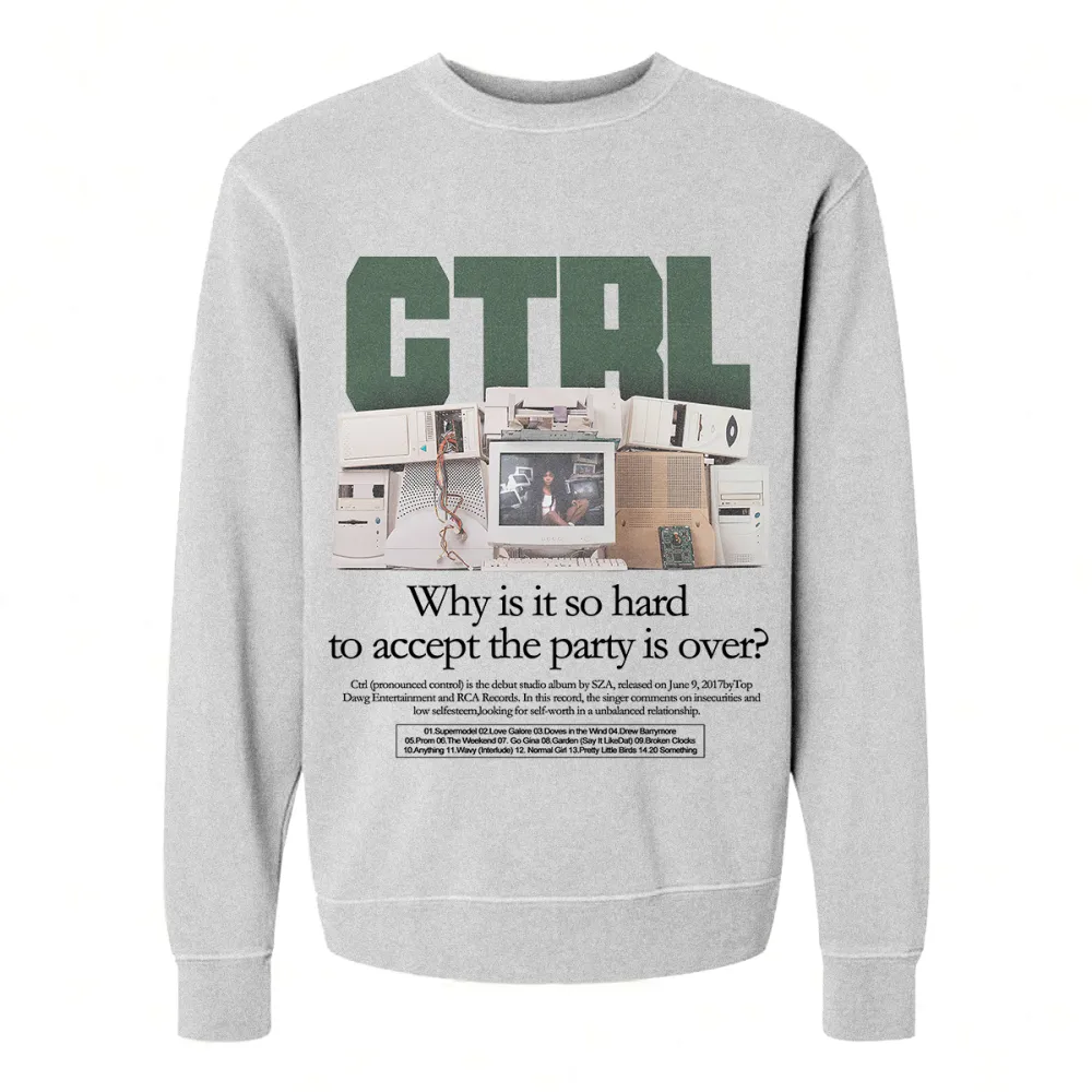 WHY IS IT SO HARD TO ACCEPT THE PARTY IS OVER DESIGNED PATTERN PRINTED SWEATSHIRT 02