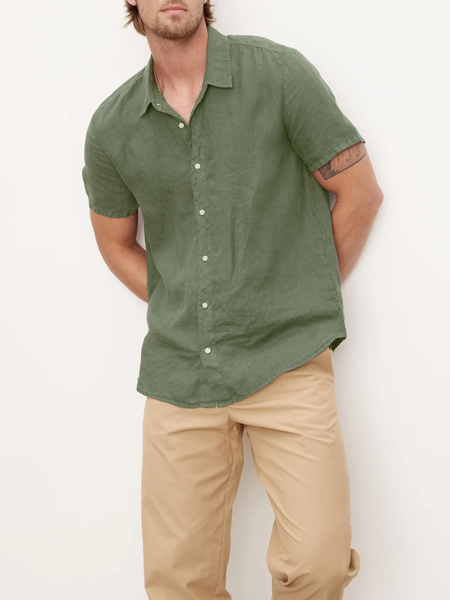 Daily Solid Short Sleeve Shirts