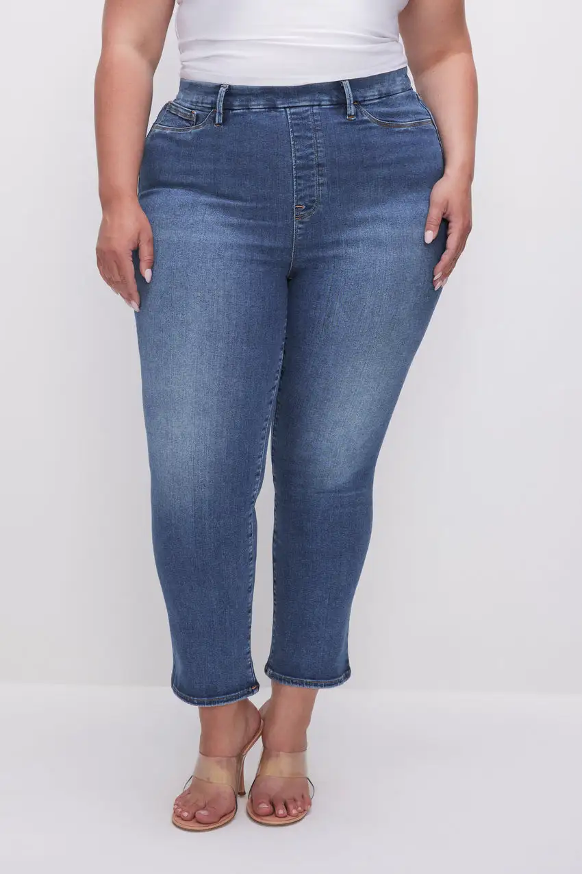 POWER STRETCH PULL-ON STRAIGHT JEANS