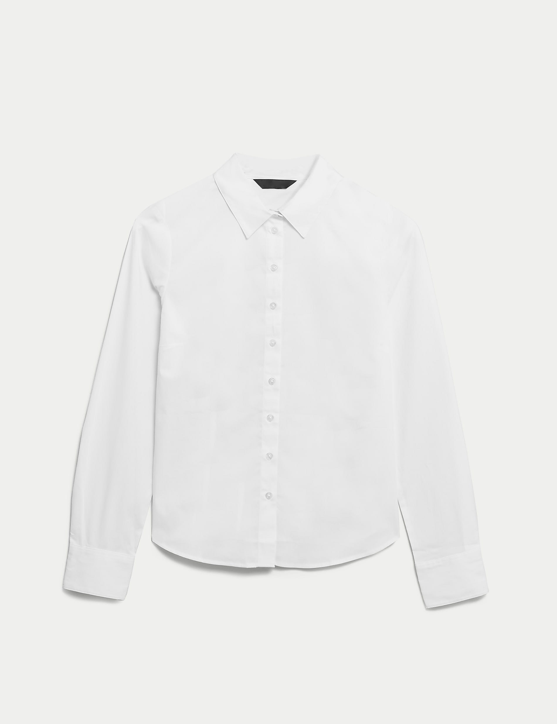 Cotton Rich Fitted Collared Shirt