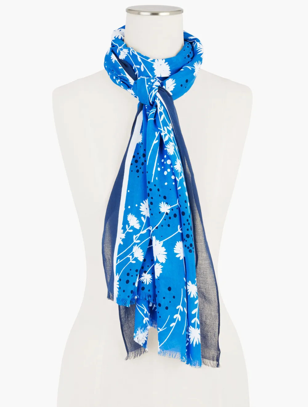 Dancing Floral Sparkle Oblong Scarf