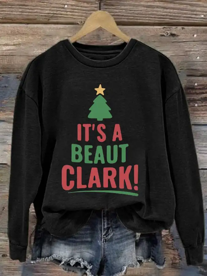 Women's It's a Beaut Clark Christmas Printed Sweatshirt