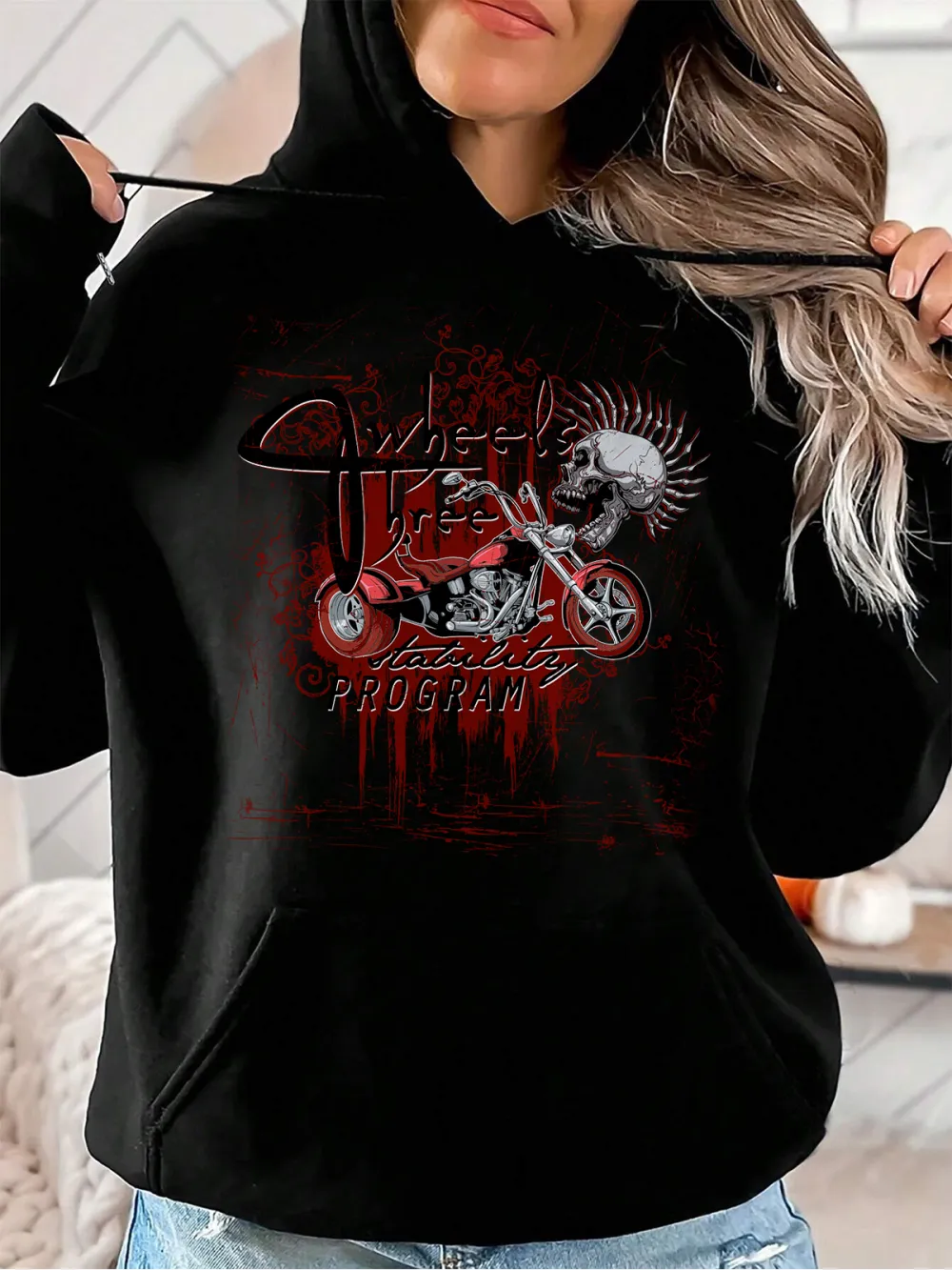 Women's dark fashion sweatshirt