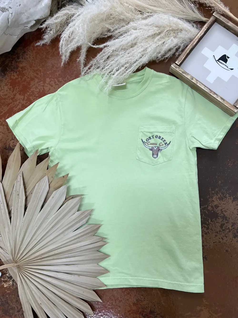 LCC Delilah Pocket Tee-Pastel Lime