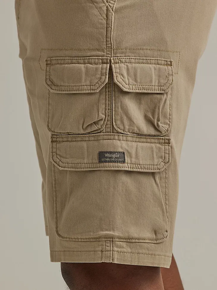 WRANGLER® MEN'S FIVE STAR PREMIUM STACKED CARGO SHORT IN TWILL