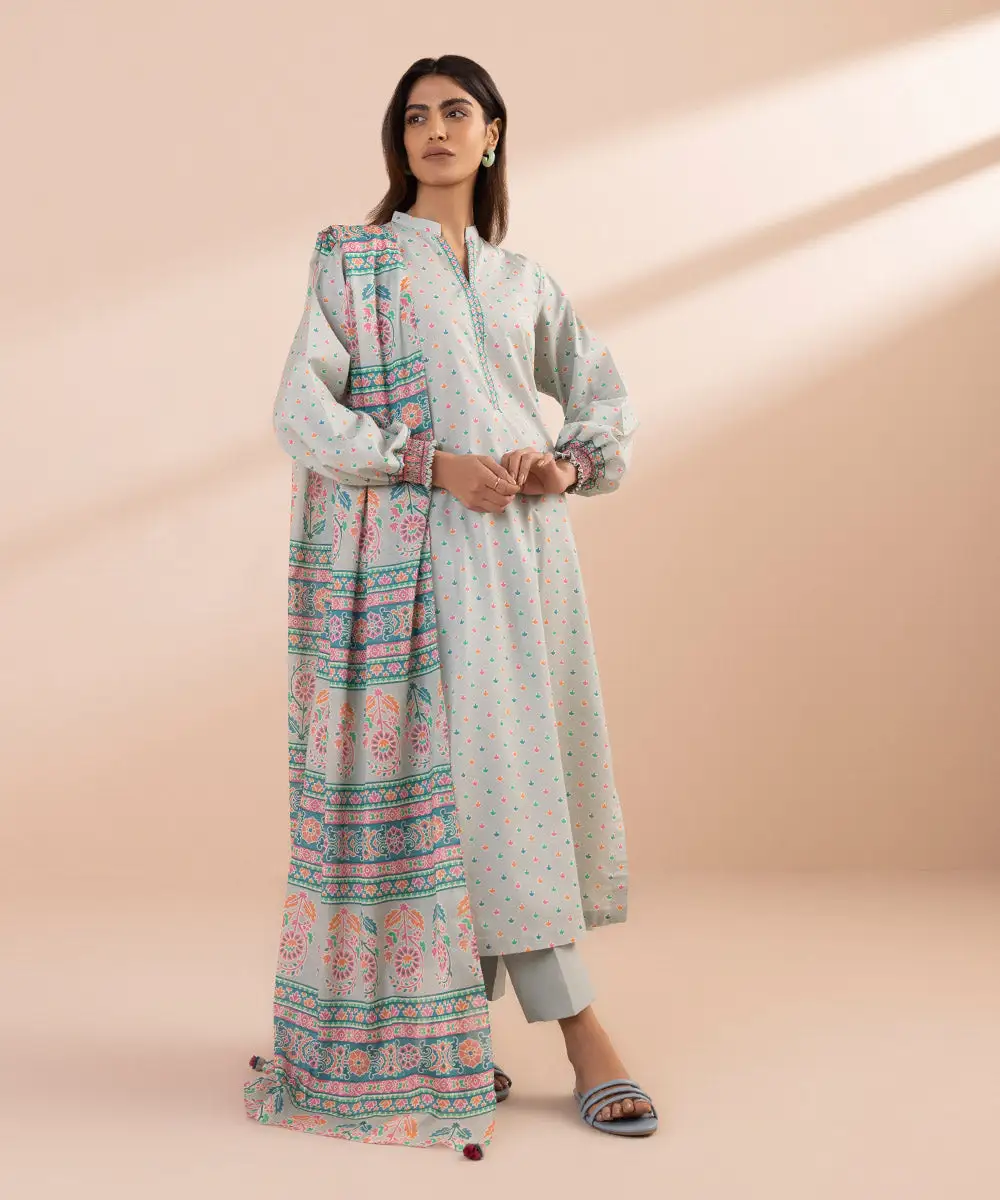 3 Piece - Printed Lawn Suit