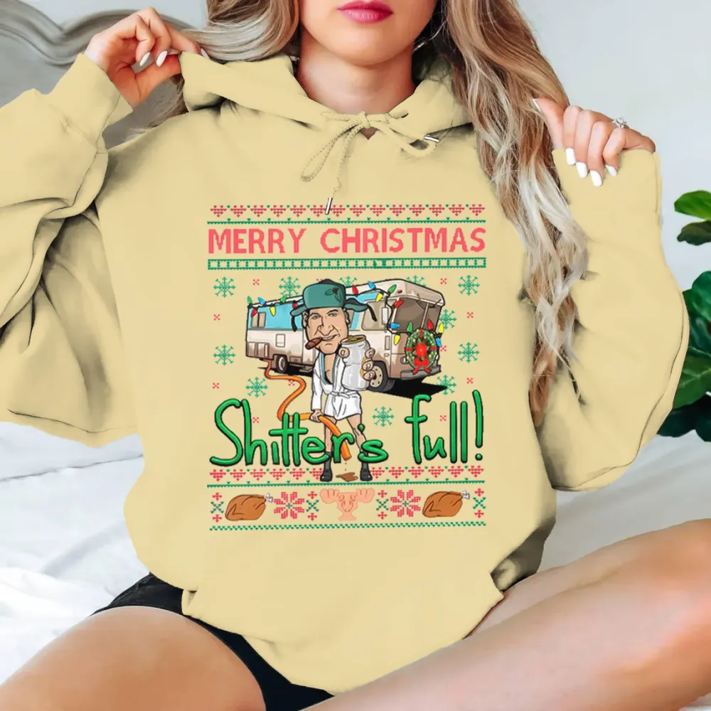 Merry Christmas Shitter Was Full! Long Sleeve Hoodie