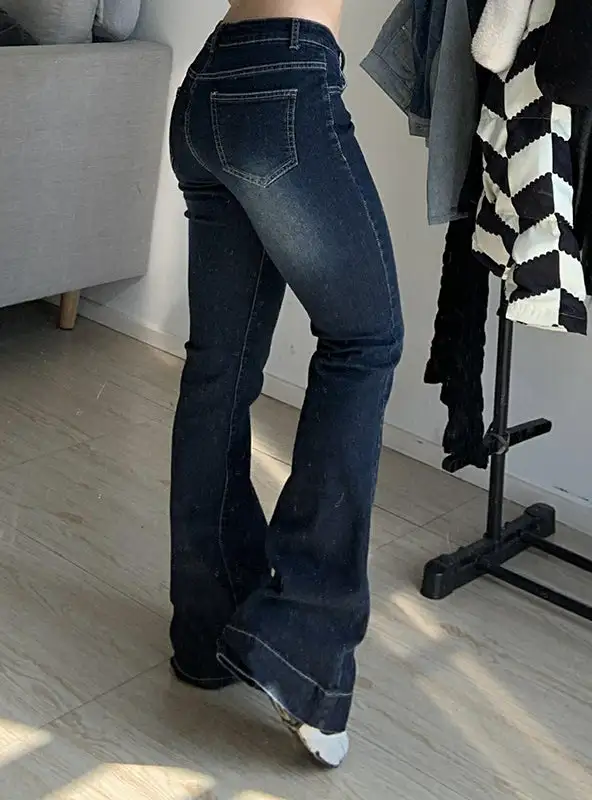 Low Waist Straight Slim Jeans