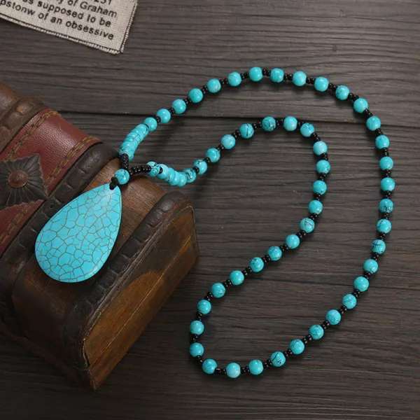 Vintage Waterdrop Turquoise Necklace