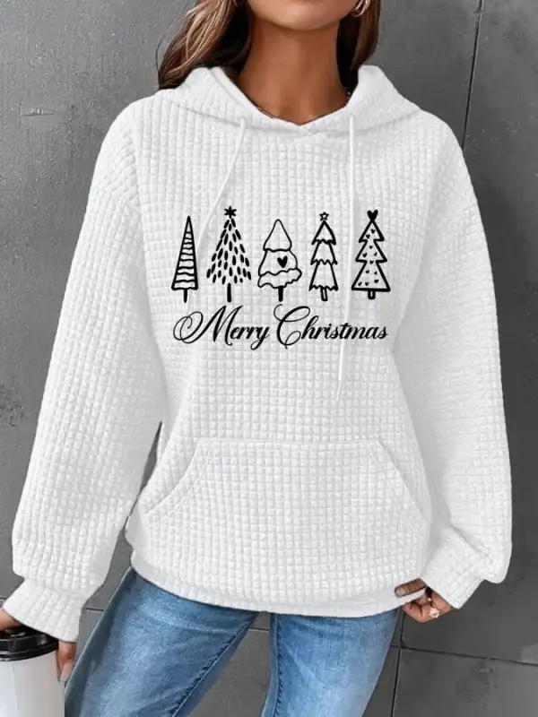 Women's Merry Christmas Hooded Sweatshirt