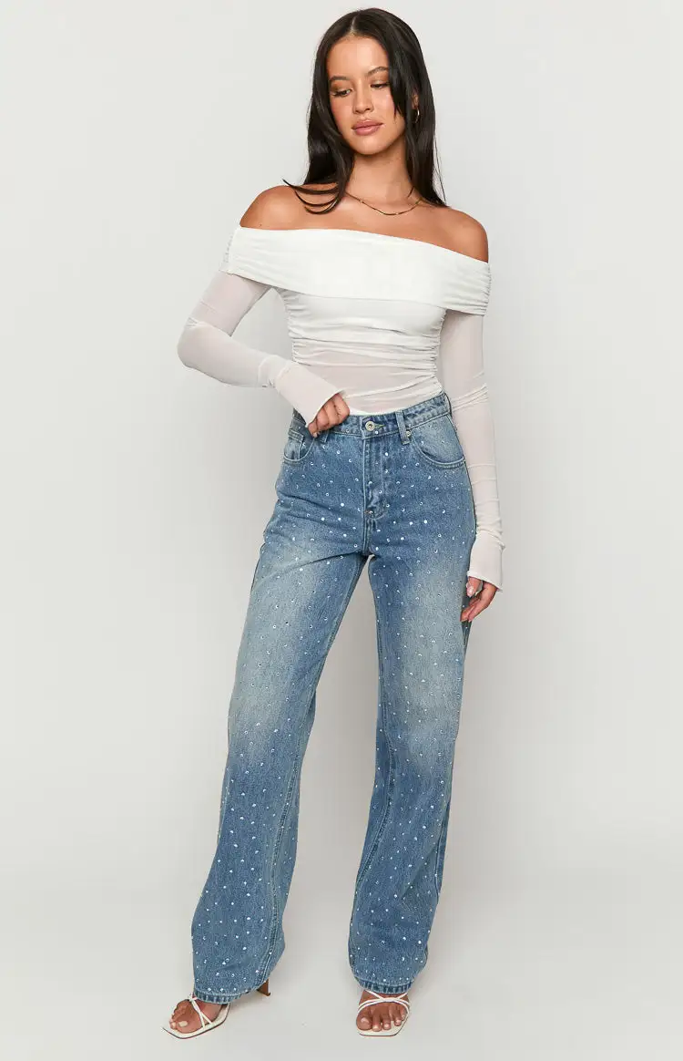 Sparks Mid Wash Denim Straight Leg Jeans