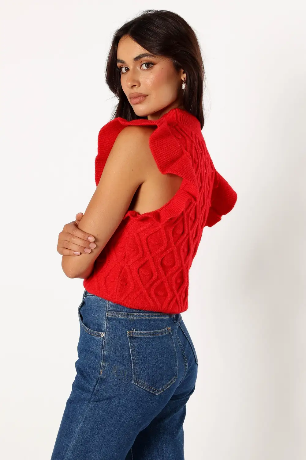 Valerie Knit Top - Red