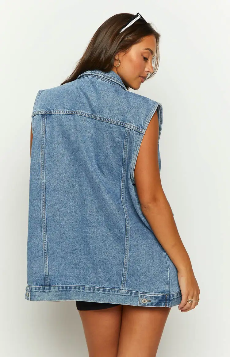 Orla Mid Wash Denim Vest