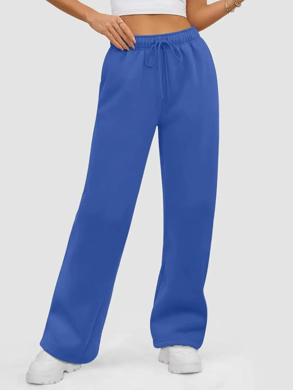 Baggy Sweatpant Fleece Lined Straight Leg Pants