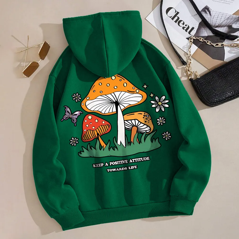 Mushroom butterfly  women's fashion hoodie