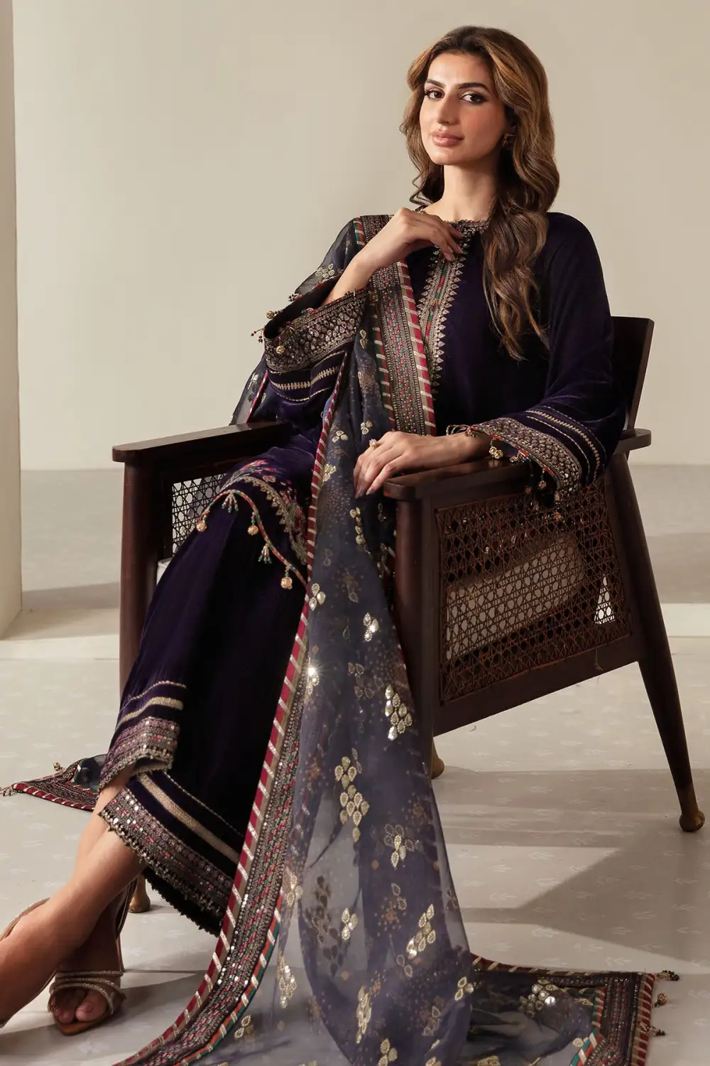 Embroidered Velvet Formal SETS