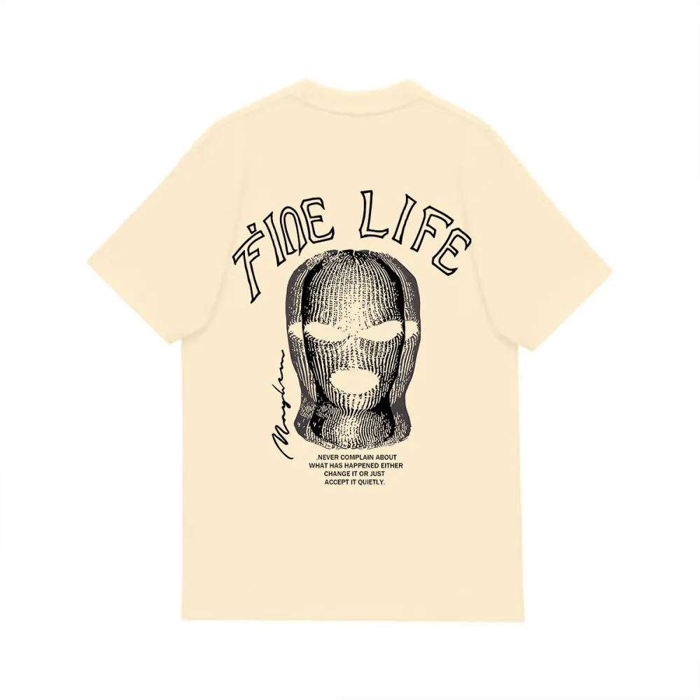 FINE LIFE DESIGNED PATTERN PRINTED TEE