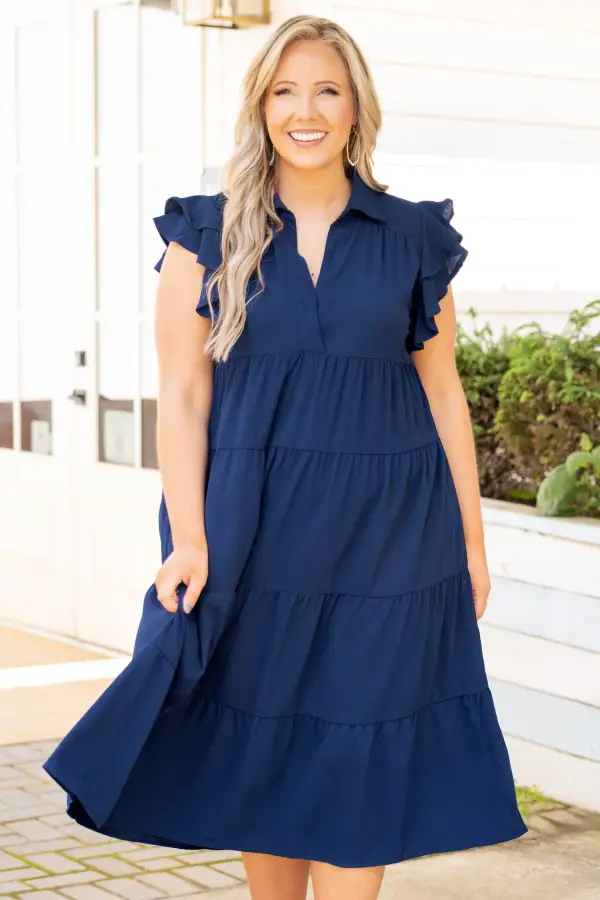 Play Time Dress, Navy