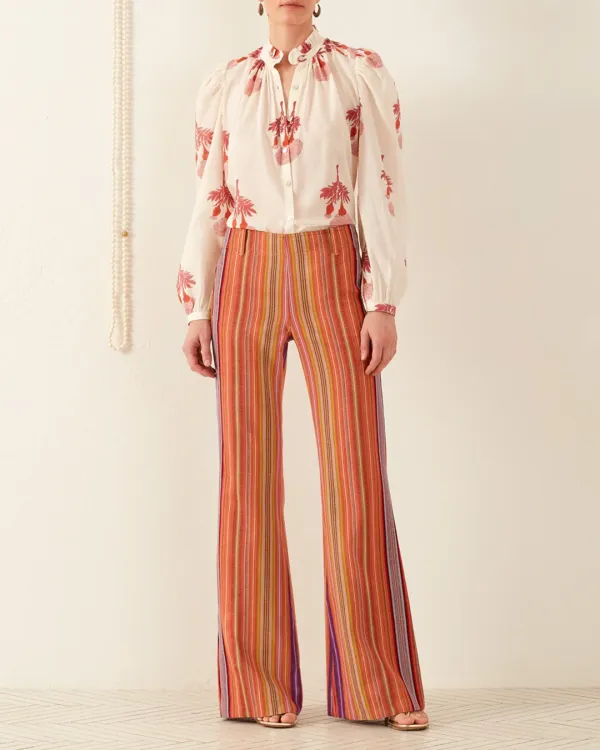 Charlie Melon Stripe Ikat Pant