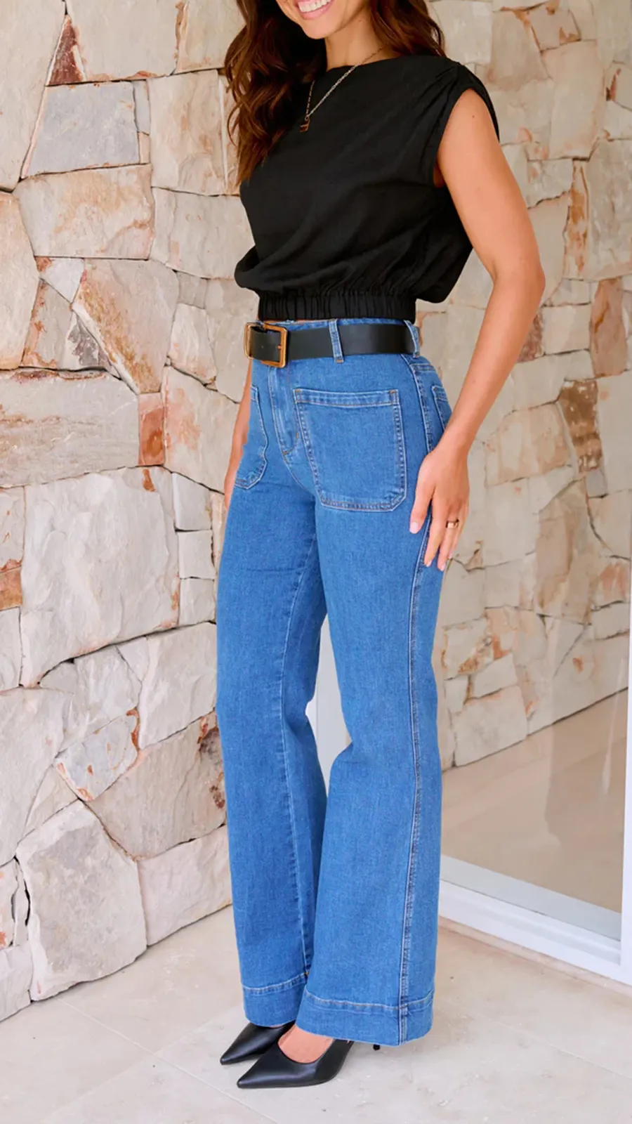 Jadine Jeans - Dark Blue Denim