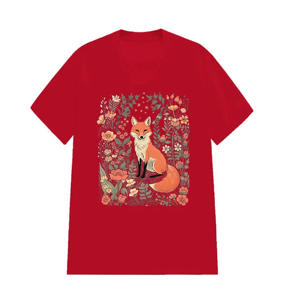 FOX PATTERN PRINTED TEE