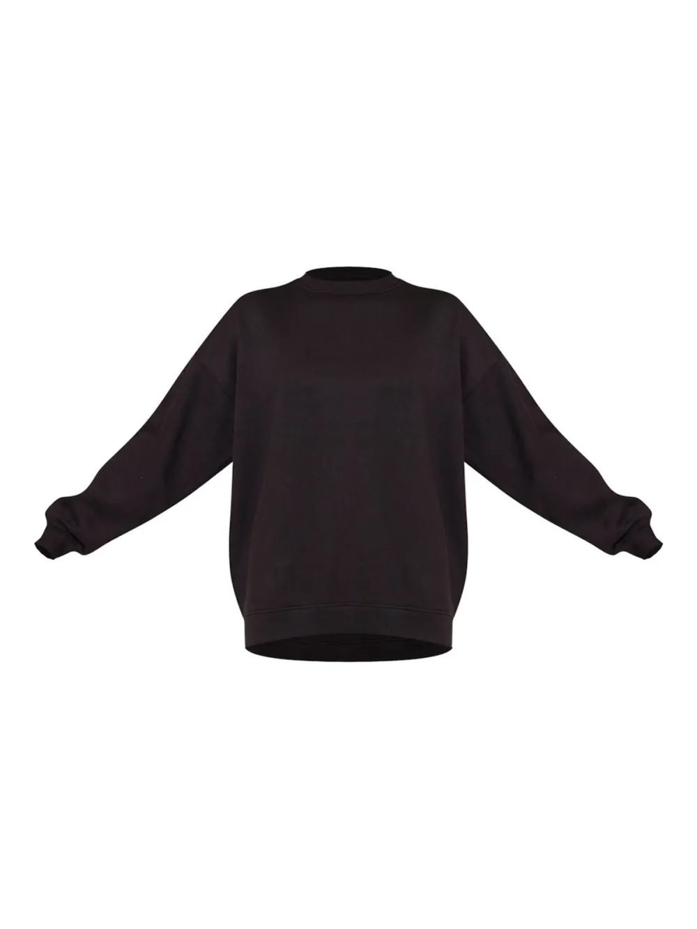 Black Longline Oversized Sweatshirt