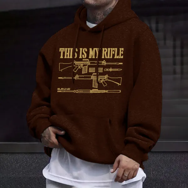 Mens This Is My Rifle Hoodie,Long Sleeve, Size S-3XL