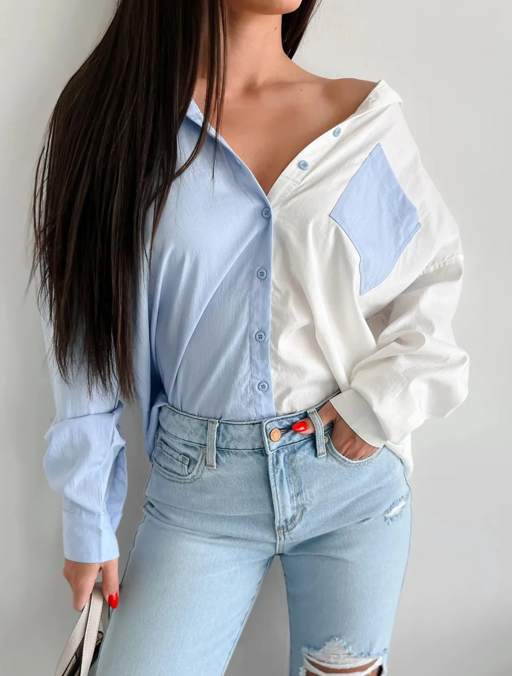 Color blocked shirt