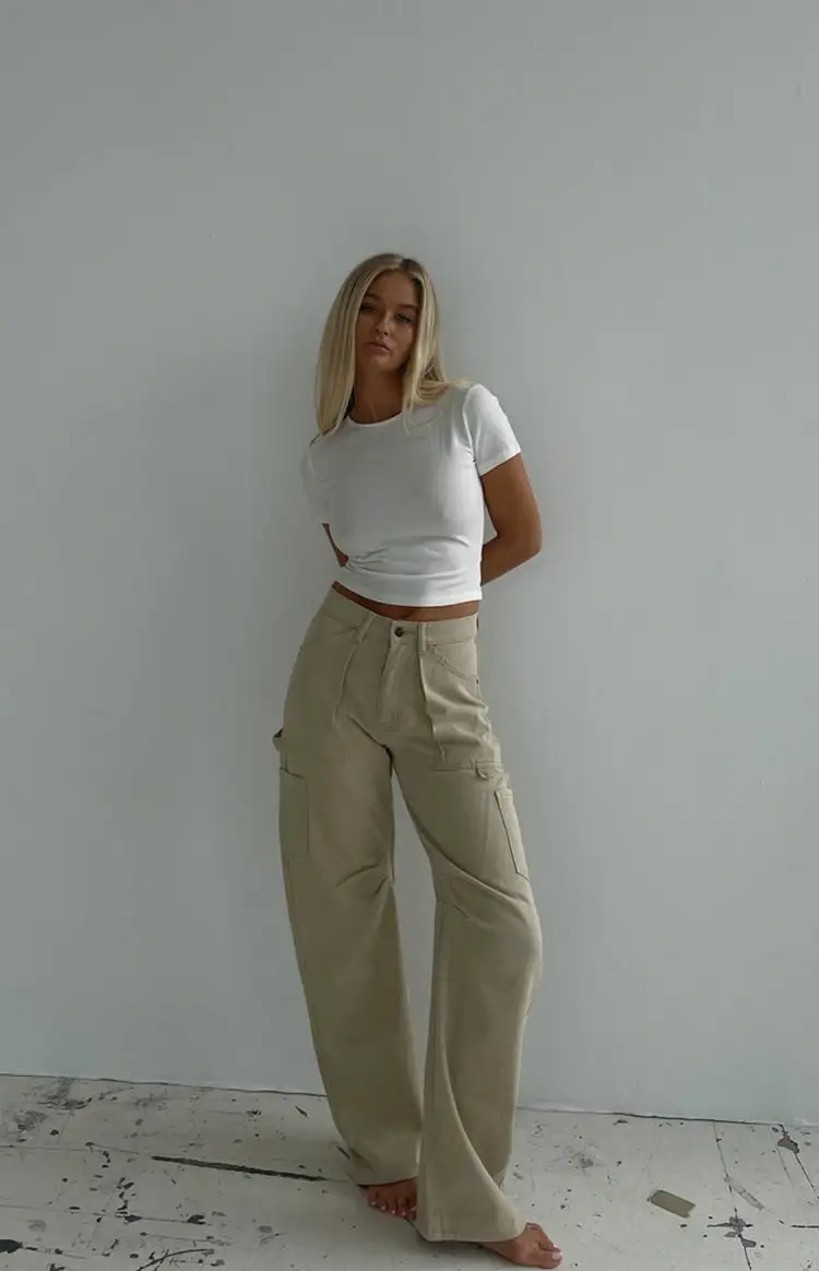 Lioness Miami Vice Wheat Linen Pant