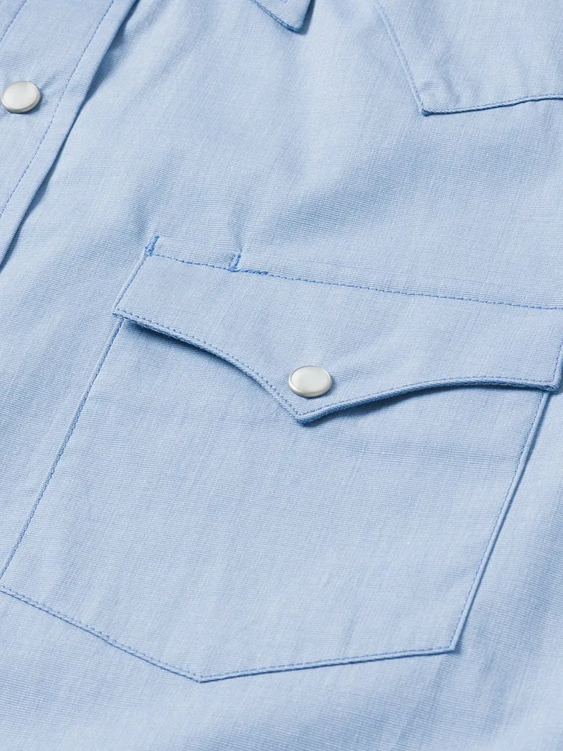 Blue End On End Solid Shirt