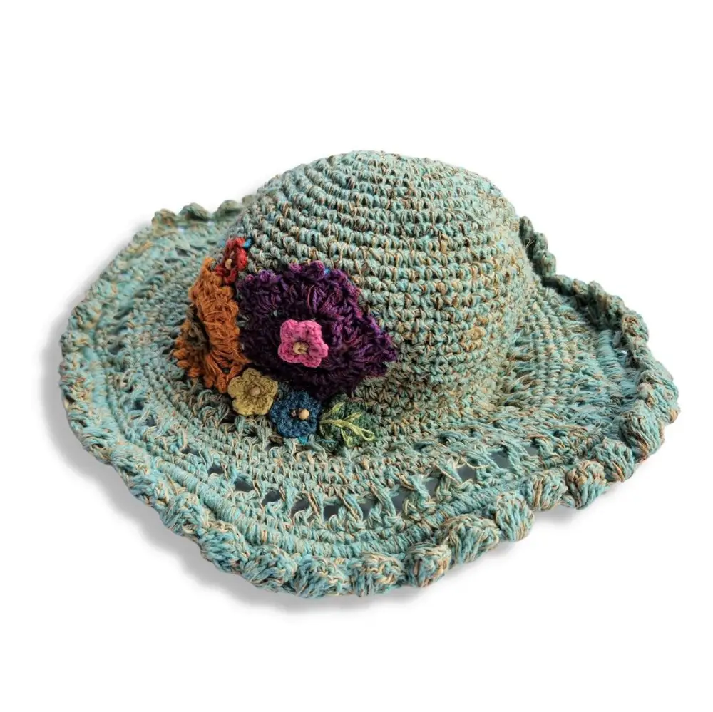 Flower Detail Sun Hat