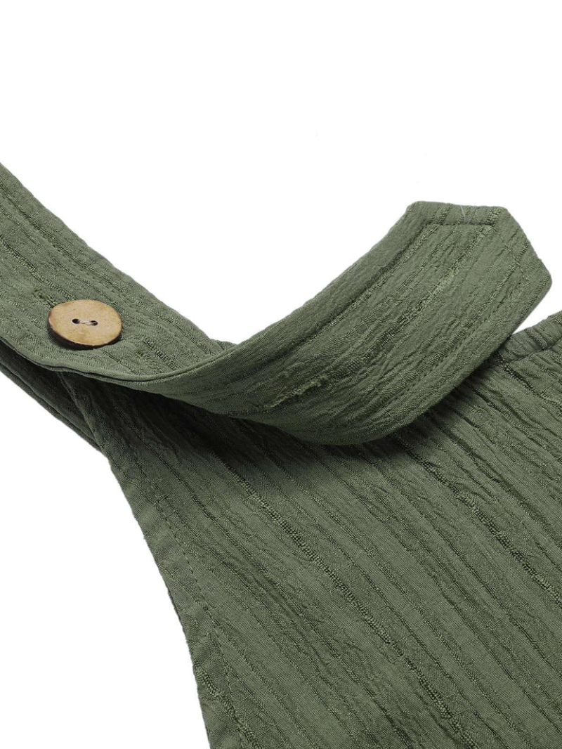 ARMY GREEN 1930S LOOSE PLEATED JUMPSUIT