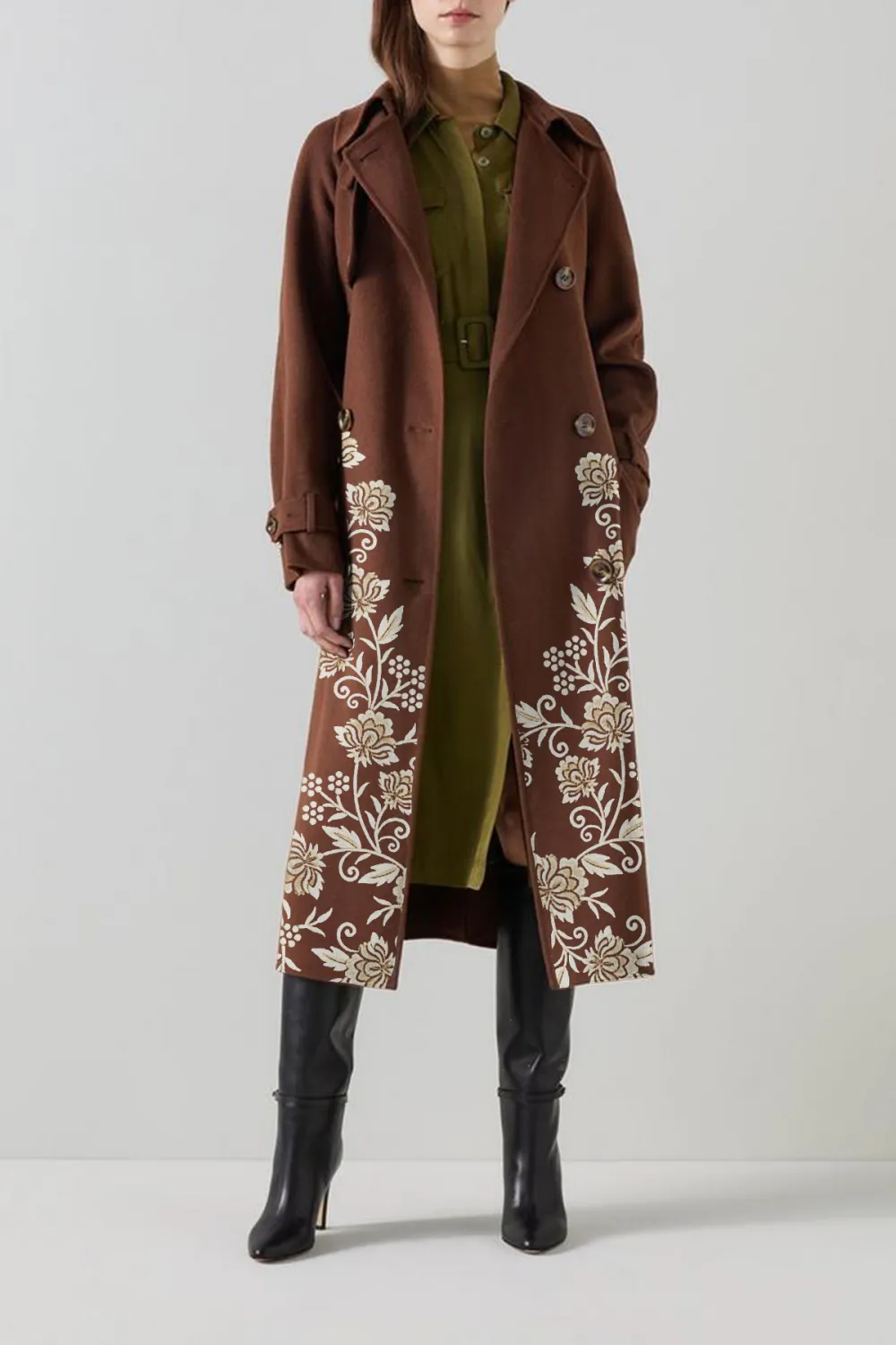 Lawrence Chocolate Wool Trench