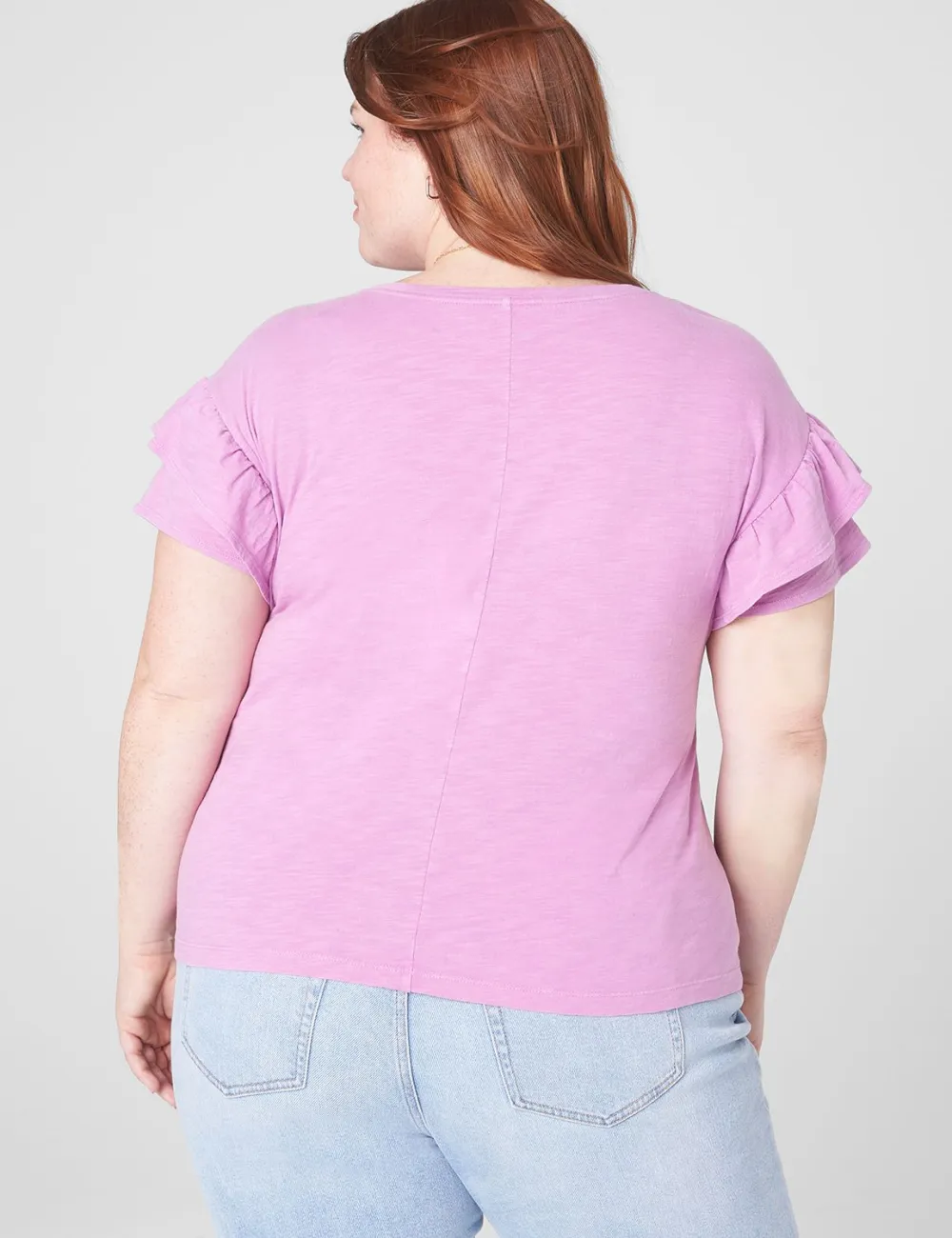 Crew-Neck Ruffle Tee