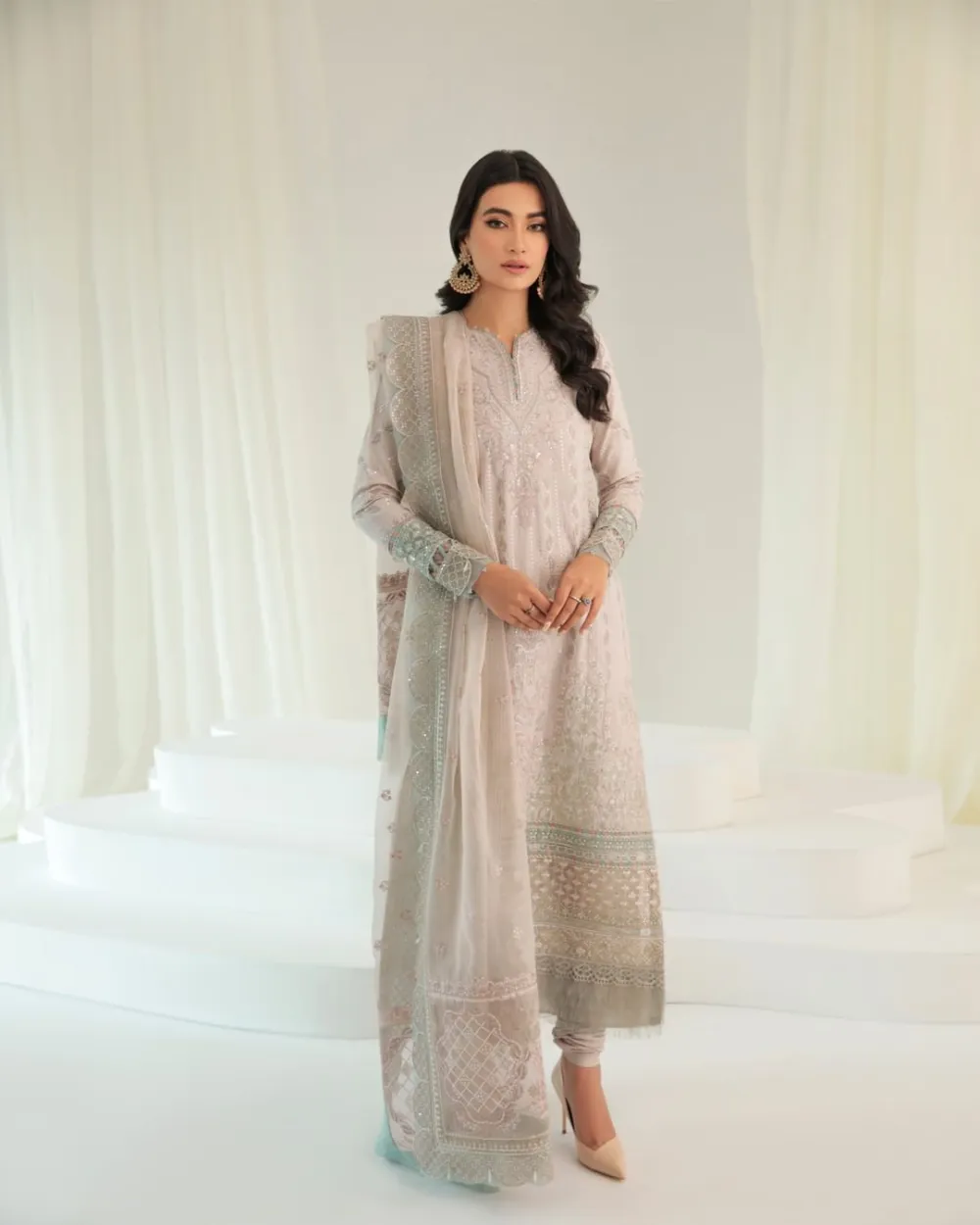 Embroidered Raw Silk Sets