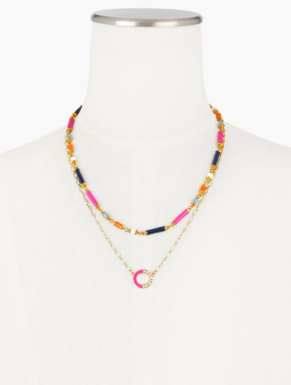 Layered Enamel Necklace