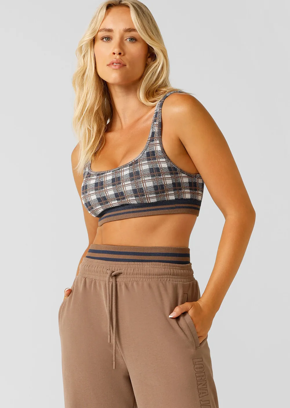 Gingham Seamless Sports Bra