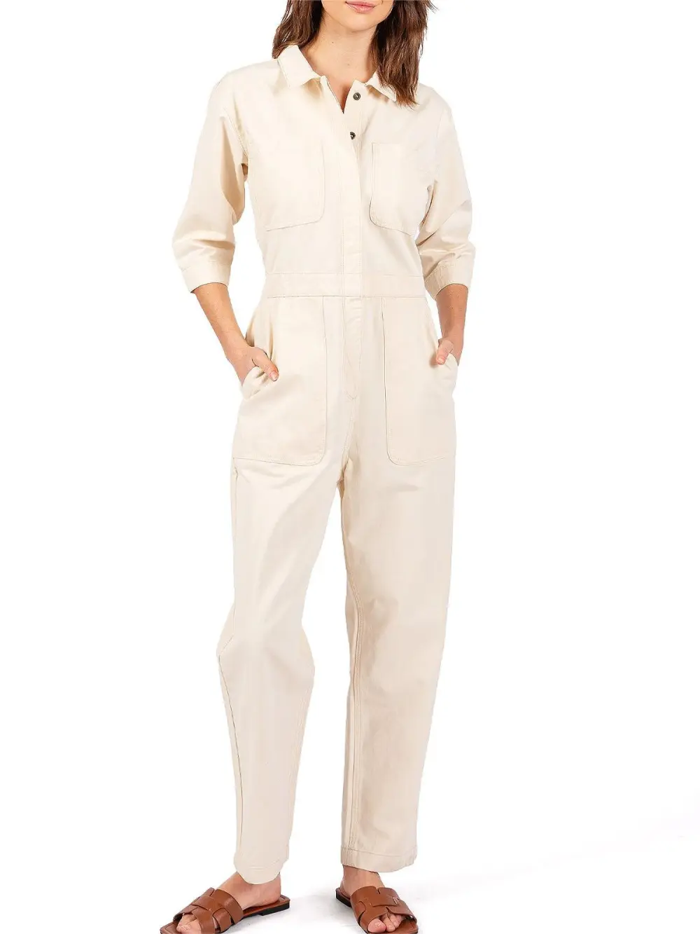 Lana Roux Coverall Aviator Jumpsuit