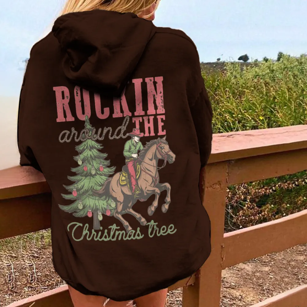 rockin the Christmas tree Women's hoodie