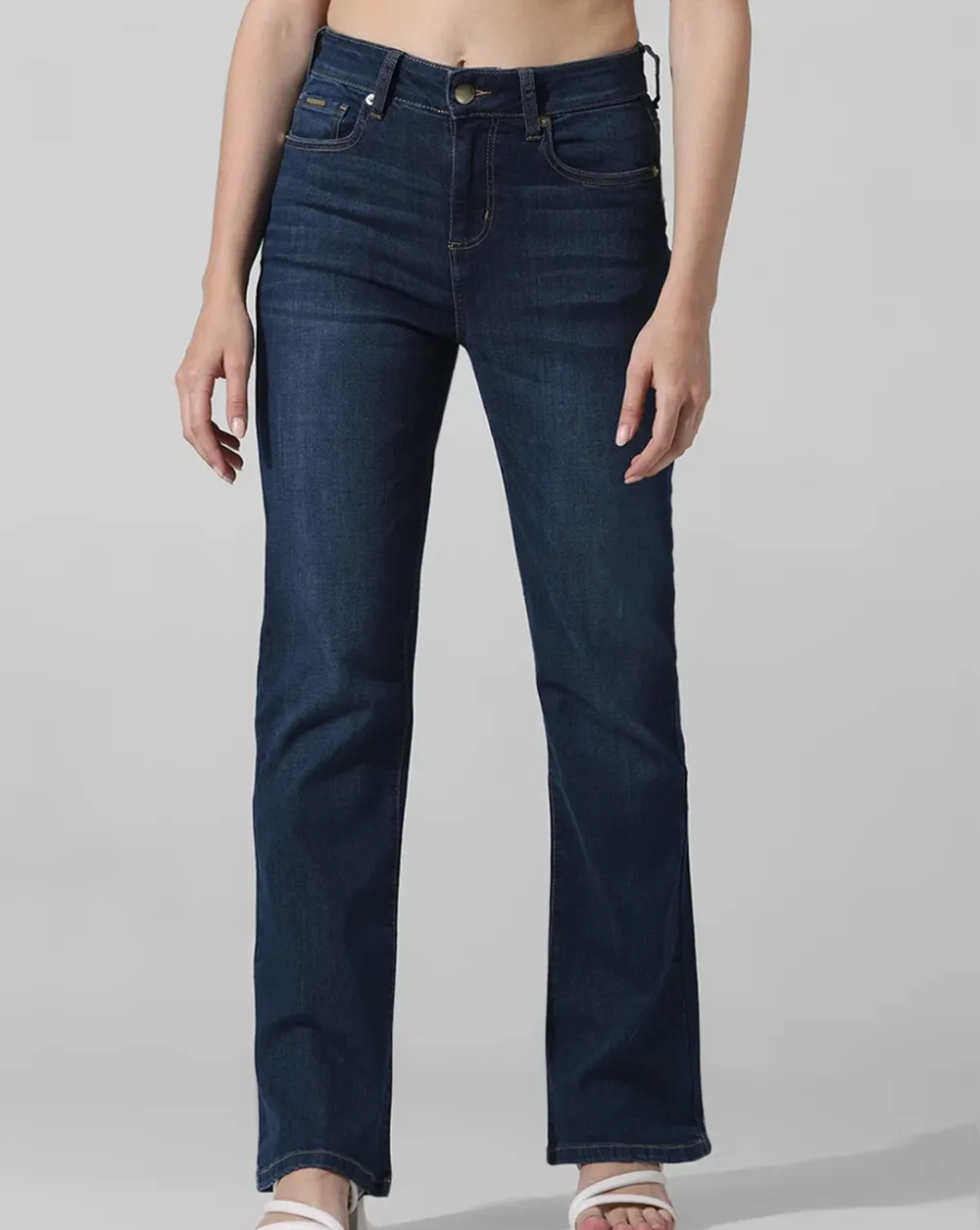 Blue Mid Rise Tulga Flared Jeans