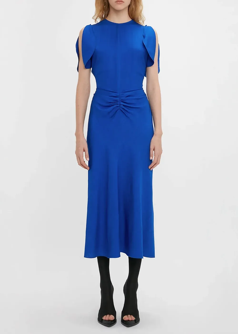 Gathered Waist Midi Dress