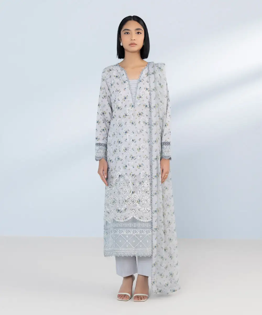 3 Piece - Embroidered Lawn Suit