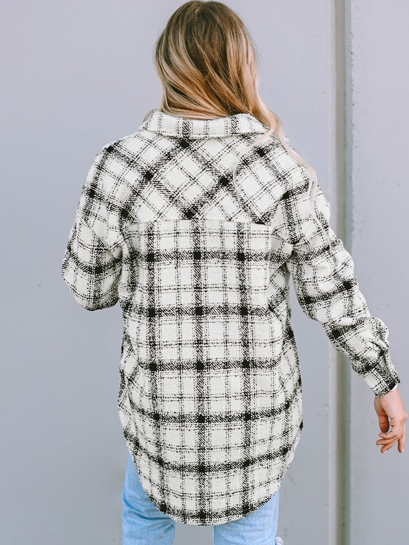 Oversized Plaid Pattern Flannel Shacket