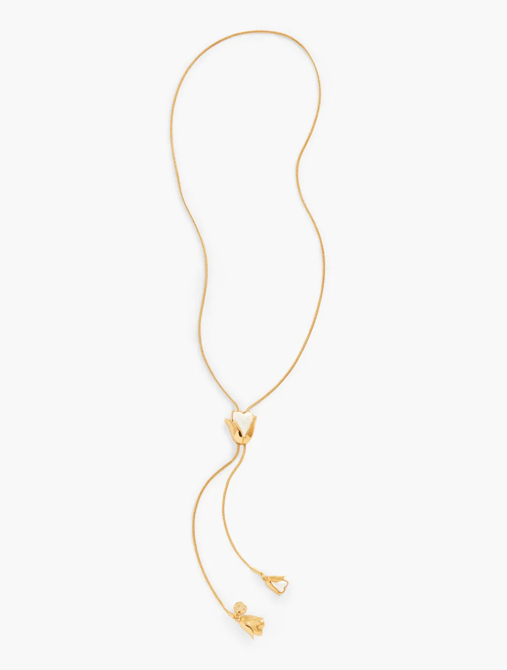 Budding Tulips Lariat Necklace