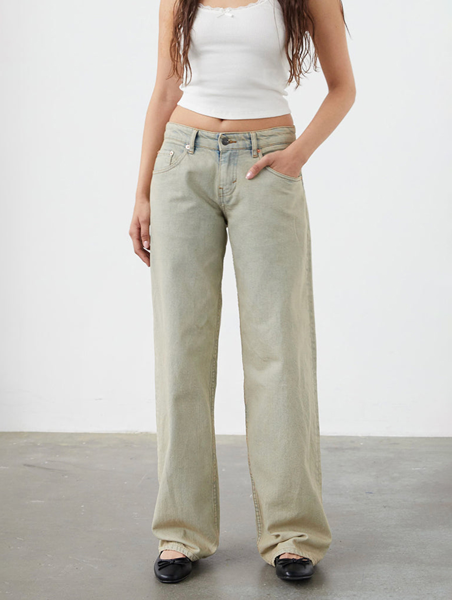 Desert Sand Wash Low Rise Parallel Jeans